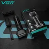 Vgr Electric Shaver Beard Trimmerシェービングマシン男性用カミソリプロフェッショナル電気充電式IPX7洗えるV-381240115