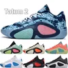 Top Jumpmans Tatum 2 Hommes Chaussures de basket-ball Designer Formateurs Barbershop Momma Boy Vortex Rose Limonade Baskets d'extérieur Taille 40-46