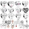 Impreza Favor Fashion Serce Shape Wisianty Charm Eternal Love mama błyszczące koraliki wisiorek oryginalne uroki srebrne bransoletki biżuteria t9i002549