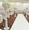 Decorations 110cm Tall wholesale white metal aisle stands weddings/pillars/ wedding crystal walkway flower stand for wedding decoration