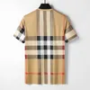 Designer heren t -shirt plaid print casual t -shirt zomer ademende sport topmannen en vrouwen van hoge kwaliteit pure katoenen tees beige burrrys t shirts