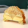 Kitchen Storage Zinc Alloy Paper Stand Tissue Organiser Dispenser Farmhouse Gold Napkin Holder