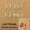 100x DIYメイキング925 Sterling Silver Jewelry Insurels Hook Earing Pinch Bail Earwires for Crystal Stones Beads2323