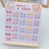 New Little Girl Children's Acrylic Resin Cartoon Animal Decoration Round Ball Ear Clip Adorable Board Earrings