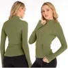 Nuovo LU-088 2024 Giacca da yoga da donna Definisci allenamento Cappotto sportivo Giacca da fitness Sport Quick Dry Activewear Top Solid Zip Up Felpa Sportwear Vendita calda