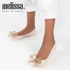 Melissa sapatos femininos verão senhoras boca de peixe sandálias adultos meninas arco nó único sapatos de praia feminino s 240115