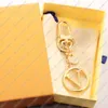 Keychains Designer 18k Gold Plated Circle Bag Charm Key Holder Luxury New With Box Top Quality Hoops Iconic Letters Car Keychains Wallet Lanyards