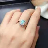 Halsband meibapj naturlig opal ädelsten ellips örhängen ring och halsband 3 stycke siut för kvinnor riktiga sterling sier fina smycken set