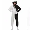 Danganronpa Dangan Ronpa Monokuma Monomi Bär Fleece Onesie Pyjama Kostüm Halloween Karneval Party Kleidung Cartoon Overall Slee303W