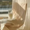 日本のリネン半透明ガーゼカーテンリビングルームウォームホワイト高品質のカーテンベッドルーム高品質の装飾カーテン240115