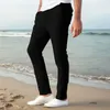Spodnie męskie spodnie plażowe dla mężczyzny Soild Oddychający swobodny elastyczna talia długa moda