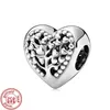 925 Sterling Silver Dangle Charm Maman Coeur Perles Perle Fit Charms Bracelet DIY Bijoux Accessoires Vuwhx