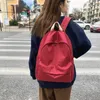 School Bags Women Fashion Backpack Purses Laptop Rucksack For Teenager Girls Student Bag 2024 Korean Solid Color Book Mochila