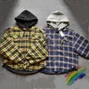 Hoodies masculinos moletom xadrez grailz dupla face flanela moletom homens mulheres 1 versão superior eu mantenho quente streetwear retalhos pulloveryolq