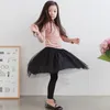 Trousers 2024 Pure Color Girls Pants Kids Leggings Spring Korean Fairy Skinny Toddler Lace Skirt Children's Clothing LZ695