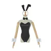 Sexy Cute Bunny Girl Cosplay Jumpsuit Anime Sakurajima Mai Senpai Costume Faux Leather Woman Rabbit Costumes Y0913265n