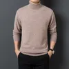 Mens Sweater Warm and Comfortable Long Sleeve Pullover Turtleneck Men Clothing 240115