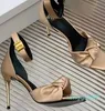 Luxury Summer Brand Uma Women Sandals Shoes Bow Strappy Stain Leather High Heels Party Wedding Dress Lady Gladiator Sandalias