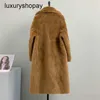 Maxmaras Coat Teddy Bear Womens Cashmere Wool Wool Winter Max Nowa koreańska edycja Autumnwinter Fur Medium Long