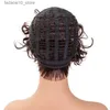 合成ウィッグオウシーミックスブロンドブラウンショートウィッグ女性の耐熱合成ウィッグピクシーカット自然に見える偽の髪のウィッグQ240115