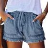 Shorts pour femmes 2024 Denim d'été grande taille XXL pour femmes pantalons courts et jeans taille haute