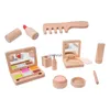 Beauty Fashion Play Play Wooden Beauty Sn Toys for Girls Make Up Toy مع Lipstick Makeup for Princess Dress Upvaiduryb