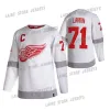 Maillot des Red Wings de Detroit 2021 Rétro inversé 71 Dylan Larkin 9 Gordie Howe 13 Pavel Datsyuk 19 Steve Yzerman Maillot de hockey