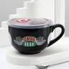 Muggar kaffe mugg vänner tv -show central perk cappuccino cup kawaii söt frukost stor storlek keramisk dryckware310n