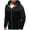 Neue Casual Zipper Kapuze Patchwork Modische Hoodie Jacke Herren Color Blocking Cardigan