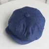 Kawałki kulkowe duże dżinsowe dżinsy kowboj beret sombreros de mujer elegante męskie kobiety Baret Otgokowa płaska czapka 54-62 cm