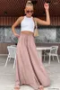 Women's Pants Ruffles Loose Black For Women Summer Korean Fashion Streetwear Rubber Band Waist Wide Leg Baggy