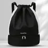 Shopping Bags Drawstring Gym Sackpack Water Resistant Sports String Knapsack With Shoe Compartment For Fitness Yoga Exercise