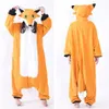 Pan Fox Cosplay Costumes Onesie piżama Kigurumi kombinezony z kapturem dla dorosłych Romper na Halloween Mardi Gras Carnival169y
