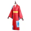 قطعة واحدة من Wano Country Monkey D Luffy Cosplay Costume kimono Outpits Halloween Carnival Suit Y0913258X