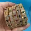 Zlxgirl классический женский размер Дубай золотого цвета свадебный браслет полный вокруг Mirco с цирконовым покрытием для новобрачных бесплатная доставка 240115