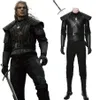 Film The Witcher Cosplay Geralt från Rivia Costume Halloween vuxen manlig outfit272u