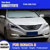 Dla Hyundai Sonata Reflight LED Montaż 11-16 Lampa przednia DRL Daytime Runging Light Dynamic Streamer Signal Sygnał Auto części auto