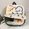 Dziecięcy przedszkole urocze graffiti plecak dla dzieci kreatywne strony haftowane na płótnie tradycyjne torby z przekąskami y 240115