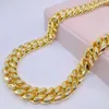 2024 roestvrij staal 14K PVD geplaatst voor mannen 12 mm 14 mm roestvrij staal Cuban Link Chain ketting Miami Cuban Chain Initial ketting