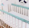 2pcset Cotton Crib Bumper Baby Bedside Protective Thickened Bar Anti-collision Barrier Cover for Infant Protection Strip 5Color 240113