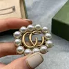 Brand Designer C Letter Brooches Women Luxury Colour Rhinestone Crystal Pearl Brooch Suit Laple Pin Fashion Jewelry Accessories Gift
