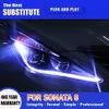 Dla Hyundai Sonata Reflight LED Montaż 11-16 Lampa przednia DRL Daytime Runging Light Dynamic Streamer Signal Sygnał Auto części auto