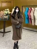 MaxMaras Coat Teddy Bear Dames Cashmere Coats Wol Winter 2024 Nieuwe Star Style Turtle Dove Gray Fur Grain Camel Fleece Middelste lengte C H0MF