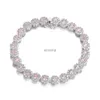 Chaîne S925 Argent Sterling Zircon Tennis Bracelets Femmes CZ Pierres Précieuses Mode Brillant CZ Cristal Bracelet Bracelet Pour La Fête De Mariage YQ240115