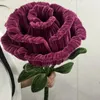 Flores decorativas artesanais torção vara bouquet material oversize tiras de pelúcia rosa flor torção barra diy tubo colorido brinquedos suprimentos casa