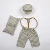 Born Pography Props Pillow Boy Set For Babies Accessories Hat Man Costum Pos Girl Birth Outfit Dräkt 0 månader Kläder 240115