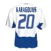 Clássico 2004 Jerseys de futebol Grécia 2004 Retro Charisteas Giakoumakis Nikolaidis Zagorakis Karagounis Grécia Camisas masculinas Home Away Vintage Jersey para futebol Shir