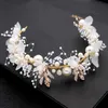 Hoofdbanden 1Pc Gratis Verzending Leaf Hoofdband Barokke Bruids Haarbanden Kroon Hoofddeksel Hoofdtooi Bruiloft Haaraccessoires Bruid Tiara Sieraden