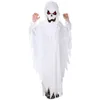 Tema kostym barn barn pojkar skrämmande skrämmande vita spöken kostymer robe hood spirit halloween purim party carnival roll play cosplay 258n