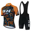 BH Team Summer Men Cycling Jersey Set Road Clothing BIB SURTS MOUND BIKE Suit Maillot Ciclismo Mundlid 240113